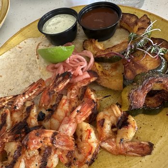 Birdcage - Argentine Red Shrimp with acorn Side Charred Squash - Salad Near Me - Atlanta, Georgia