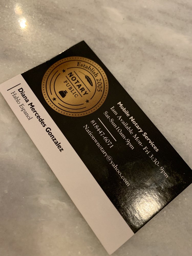 DIANA MERCEDES GONZALEZ MOBILE NOTARY PUBLIC Updated September 2024