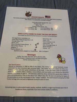 Menu photo 2 Wild Turkey Tavern Avon Park, FL