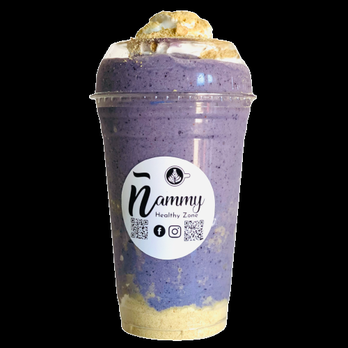 Ñammy Healthy Zone - a purple smoothie in a plastic cup - Juice Bars & Smoothies Near Me - Wenatchee, Washington