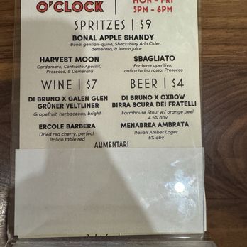 Alimentari  - HH Drink Menu - Wine Bars Near Me - Philadelphia, Pennsylvania