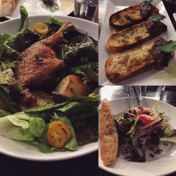 Magpie Cafe - Duck confit salad (a little rich for my taste but a great dish none the less), bread and olive tapenade, standard green salad. - New American Near Me - Sacramento, California Magpie Cafe - Duck confit salad (a little rich for my taste but a great dish none the less), bread and olive tapenade, standard green salad. - New American Near Me - Sacramento, California