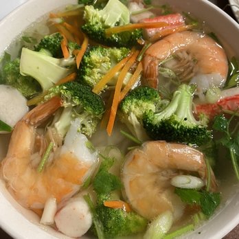 Miss Pho Vietnamese Restaurant - Number 22: Combination seafood (crab stick, fish balls, shrimp, squid) with rice noodles in soup. - Vietnamese Near Me - Sneads Ferry, North Carolina Miss Pho Vietnamese Restaurant - Number 22: Combination seafood (crab stick, fish balls, shrimp, squid) with rice noodles in soup. - Vietnamese Near Me - Sneads Ferry, North Carolina