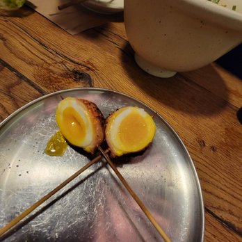 nonono - Tamago Bacon $5 egg, bacon, truffle salt - Izakaya Near Me - New York, New York nonono - Tamago Bacon $5 egg, bacon, truffle salt - Izakaya Near Me - New York, New York