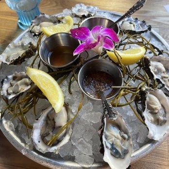 Herringbone Waikiki - Oysters served with chili water, cocktail sauce & mignonette - Seafood Near Me - Honolulu, Hawaii