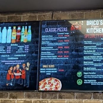 Brico’s Pizza Kitchen - menu - Pizza Near Me - San Marcos, Texas