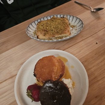 Miriam - Top- Knafeh- Tasty Bottom- Malabi. Tasty - Mediterranean Near Me - New York, New York