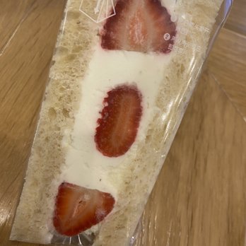 Tanaka - Closer look at strawberry dessert sando, tasted like cake - Sandwiches Near Me - Portland, Oregon Tanaka - Closer look at strawberry dessert sando, tasted like cake - Sandwiches Near Me - Portland, Oregon
