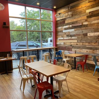 Hang 10 Hawaiian BBQ - tables and chairs in a restaurant - Hawaiian Near Me - Spokane, Washington