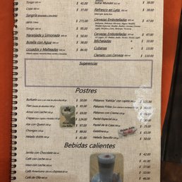 Drink menu Drink menu