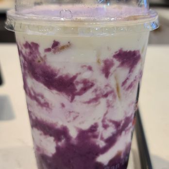 SecreTea - With real taro, red bean, cream, and purple powder stuff on top! Forgot the name but this is a heavy dessert drink, and very delicious! - Bubble Tea Near Me - Washington, DC, District of Columbia SecreTea - With real taro, red bean, cream, and purple powder stuff on top! Forgot the name but this is a heavy dessert drink, and very delicious! - Bubble Tea Near Me - Washington, DC, District of Columbia