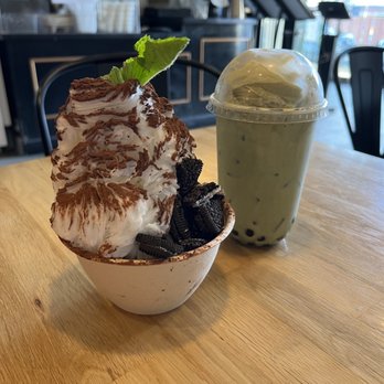 Oakobing - Oreo Tiramisu Bingsu (Single-Sized) - $7 Iced Matcha Latte w/ Boba - Shaved Ice Near Me - Los Angeles, California Oakobing - Oreo Tiramisu Bingsu (Single-Sized) - $7 Iced Matcha Latte w/ Boba - Shaved Ice Near Me - Los Angeles, California