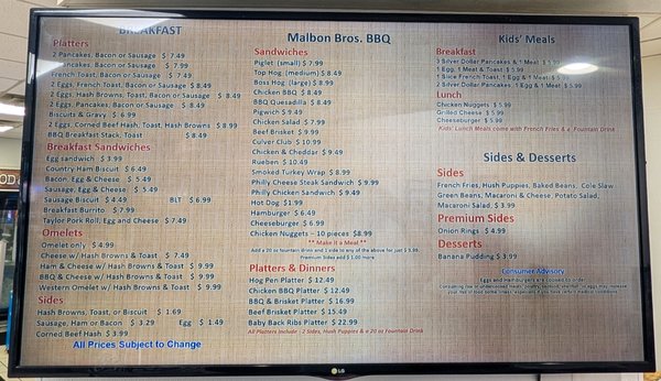 Menu photo 1 Malbon Bros Virginia Beach, VA Menu photo 1 Malbon Bros Virginia Beach, VA