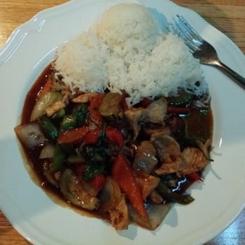 Little Bangkok - Spicy Pad Basil with chicken $12 - Sushi Bars Near Me - Grand Forks, North Dakota