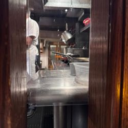Sat this close to the kitchen.