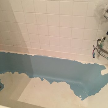 Surface Integrity - Before and screaming for help (someone painted the blue tub white with a tub mitt but the white paint was peeling off ) - Pool & Hot Tub Service Near Me Surface Integrity - Before and screaming for help (someone painted the blue tub white with a tub mitt but the white paint was peeling off ) - Pool & Hot Tub Service Near Me