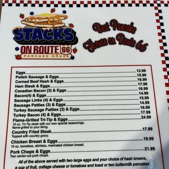 Stacks On Route 66 - Menu - American Near Me - Glendora, California Stacks On Route 66 - Menu - American Near Me - Glendora, California