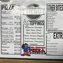 Hobo Mickey's Pizza - Menu