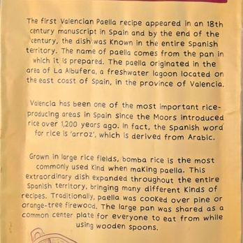 Paella House Snohomish - History of Paella - Spanish Near Me - Snohomish, Washington
