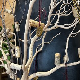 a wine cork tree in a vase a wine cork tree in a vase