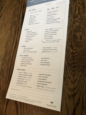 Menu photo 8 Bartaco Boulder Boulder, CO
