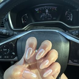Light pink chrome gel x Light pink chrome gel x