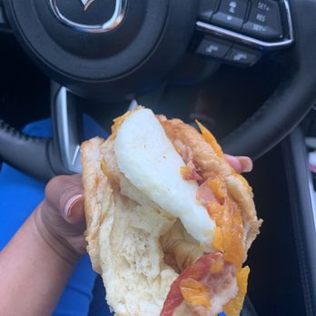 CC's Coffee House - Supposed to be a bacon, egg and cheese croissant - Cafes Near Me - Baton Rouge, Louisiana