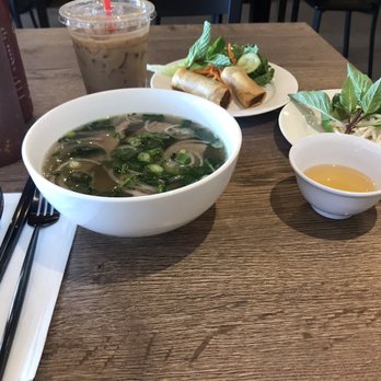 Phở 32 - Dine in combo Beef Pho with egg rolls & Vietnamese Coffee - Vietnamese Near Me - Phoenix, Arizona Phở 32 - Dine in combo Beef Pho with egg rolls & Vietnamese Coffee - Vietnamese Near Me - Phoenix, Arizona