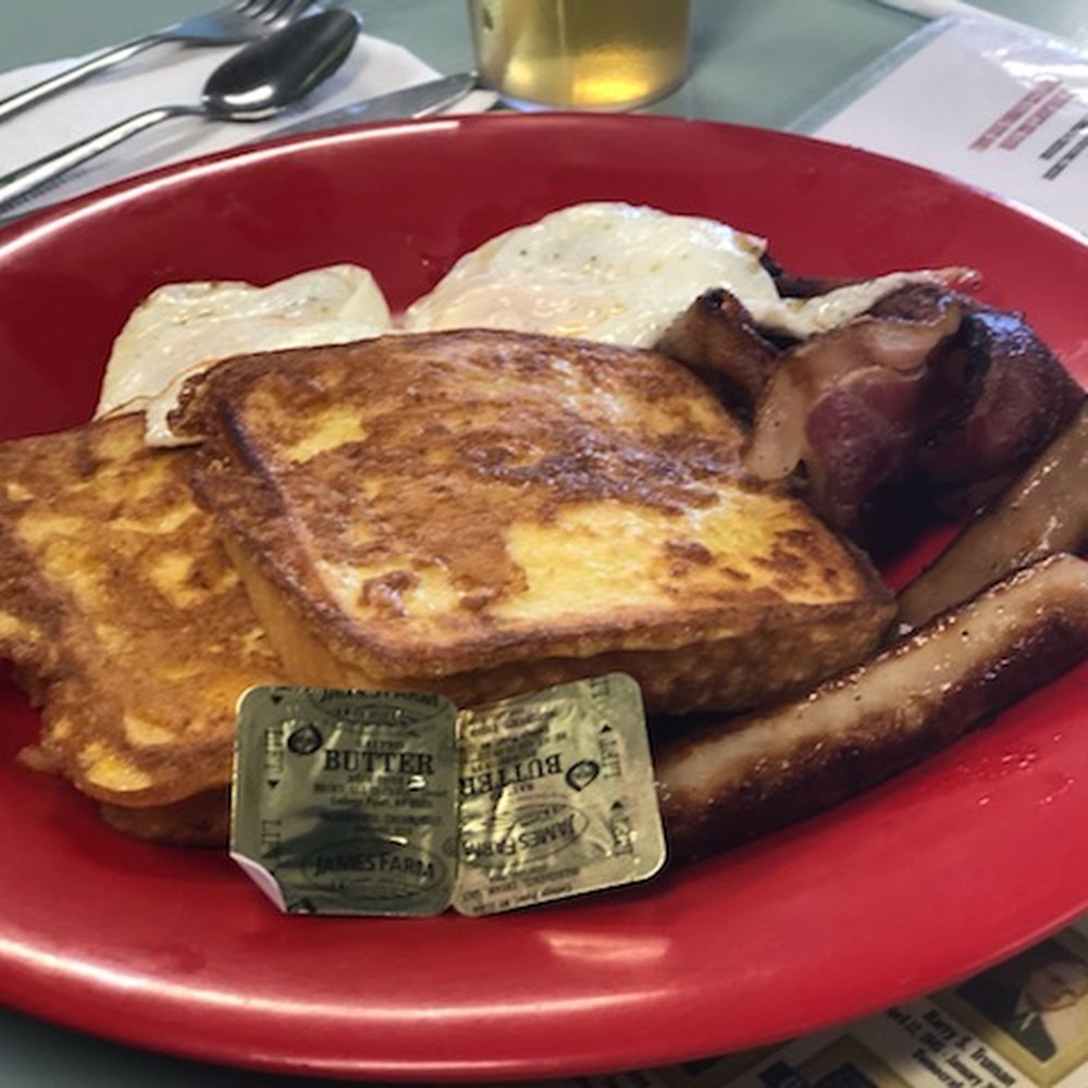 Rodd's Restaurant - #2 with French toast (bland & dry) - Diners Near Me - Bristol, Connecticut