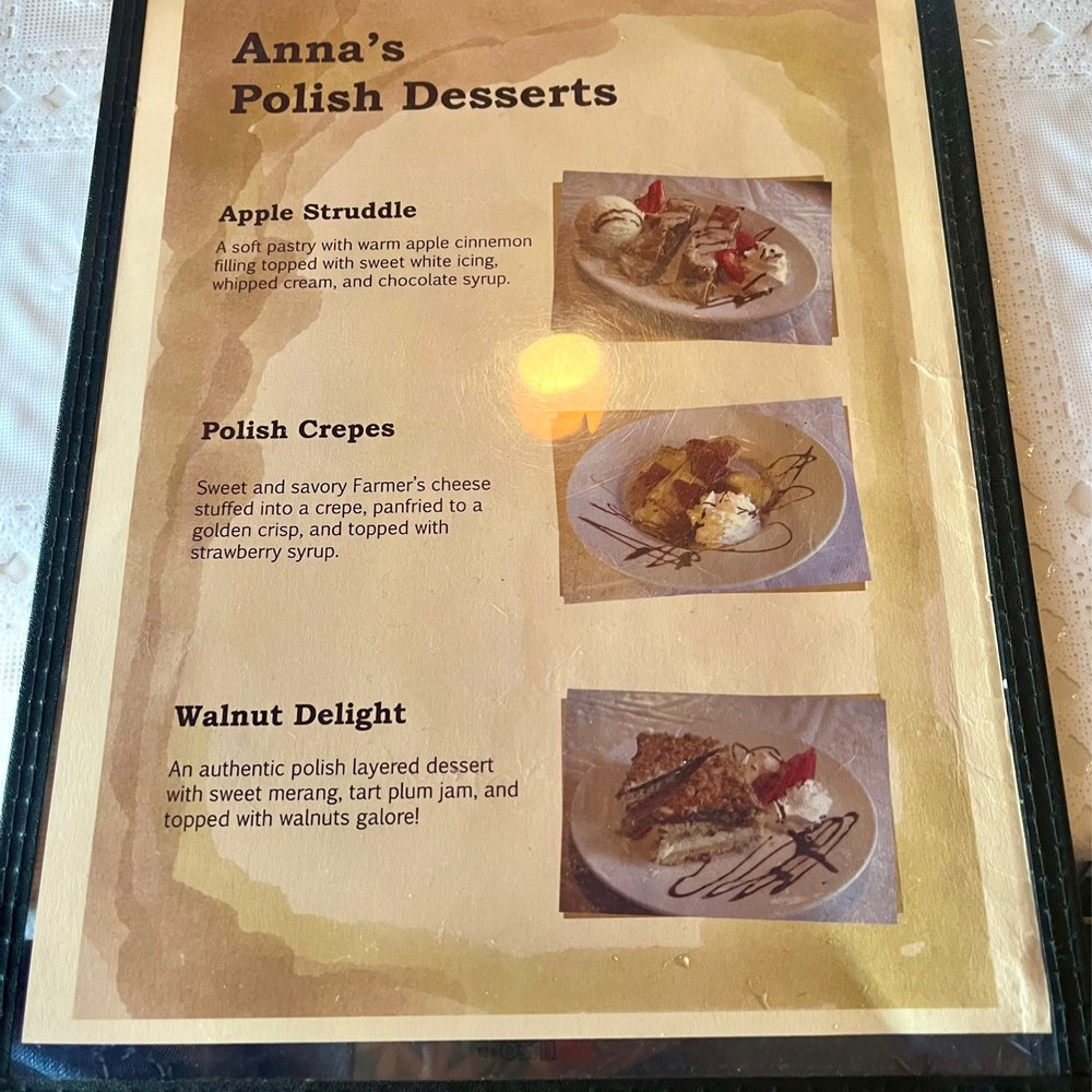 Anna's Polish Restaurant - Dessert menu - Polish Near Me - Winter Park, Florida Anna's Polish Restaurant - Dessert menu - Polish Near Me - Winter Park, Florida