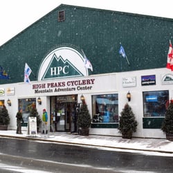High Peaks Cyclery - The store looks good in the snow.