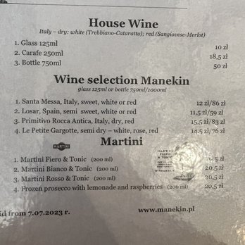 Manekin - Menu - Creperies Near Me - Opole, OP