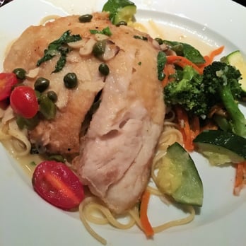 Zuckerello's - Pan seared red snapper, white wine caper lemon sauce with cherry tomatoes, sliced garlic, linguini pasta, fresh vegetables. 12/24/2015 - Italian Near Me - Fort Lauderdale, Florida Zuckerello's - Pan seared red snapper, white wine caper lemon sauce with cherry tomatoes, sliced garlic, linguini pasta, fresh vegetables. 12/24/2015 - Italian Near Me - Fort Lauderdale, Florida