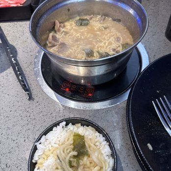 KPOT Korean BBQ & Hot Pot - White Rice, Ramen Noodles, Broth - Barbeque Near Me - Mesa, Arizona