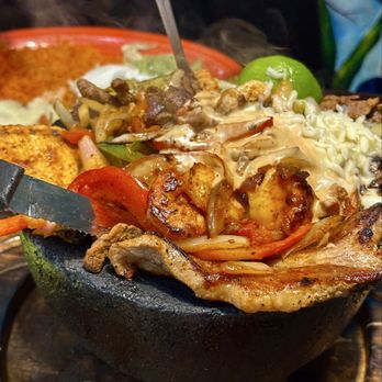 Fiesta Cancún Mexican Restaurant - Mixed Molcajete / Tradicional / Traditional Molcajete - Mexican Near Me - Altamonte Springs, Florida