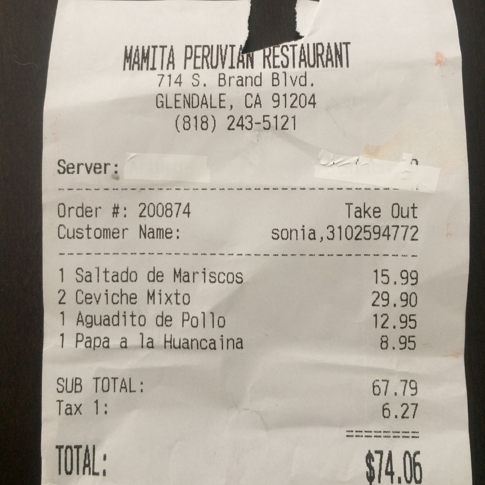 Mamita Peruvian Restaurant - Mamita is a good restaurant, but is more expensive than online prices. 8/17/18 - Peruvian Near Me - Glendale, California