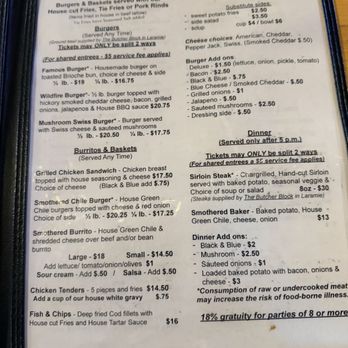 Woods Landing Resort - Menu - Resorts Near Me - Jelm, Wyoming