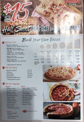 Menu photo 2 Romeo's Pizza Apex, NC Menu photo 2 Romeo's Pizza Apex, NC