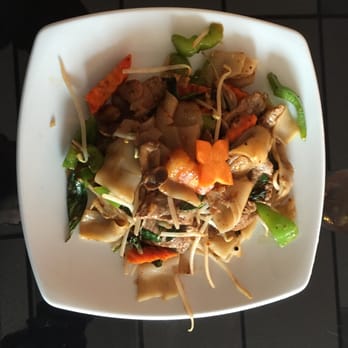 Thai First - Pad Kee Mao with beef.  Definitely hit the spot with taste, temperature and spice! - Thai Near Me - Downers Grove, Illinois