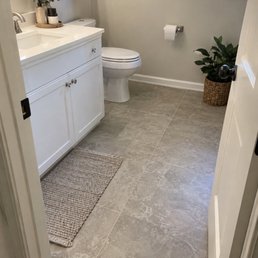 My bathroom floors redone. My bathroom floors redone.