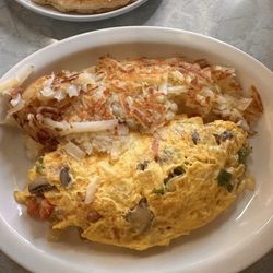 74 Pancake House - Veggie omelet with hashbrowns.