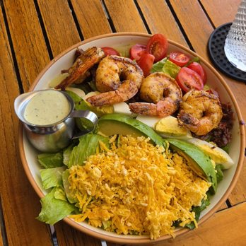 Gather On Maui - Blackened prawn Cobb salad - Hawaiian Near Me - Kihei, Hawaii Gather On Maui - Blackened prawn Cobb salad - Hawaiian Near Me - Kihei, Hawaii
