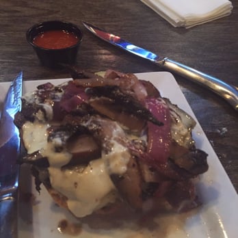 Engine No 9 - Demi-God.  Loaded w/ mushroom and onion - Burgers Near Me - Saint Petersburg, Florida