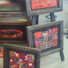 Repurposed wood framing for Guatemalan tapestries. Repurposed wood framing for Guatemalan tapestries.