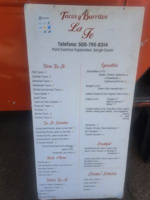 Menu photo 2 Tacos Y Burritos La Fe Santa Fe, NM