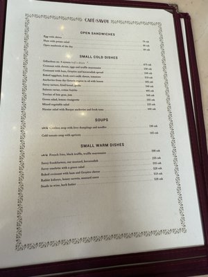Menu photo 5 Café Savoy Prague, PR