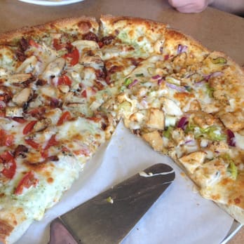 Frankie’s Pizza - 50/50 Chicken Pesto and Buffalo Chicken - Pizza Near Me - Enumclaw, Washington Frankie’s Pizza - 50/50 Chicken Pesto and Buffalo Chicken - Pizza Near Me - Enumclaw, Washington