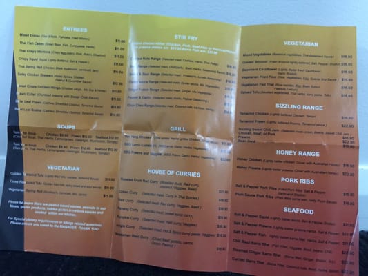 Menu photo 2 Thai Basement Gladstone, QLD