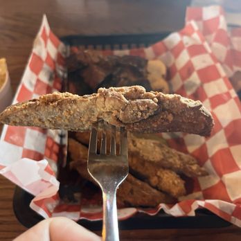 B.B.'s Lawnside BBQ - I call them tater boats!   Haha   Battered Fries - Barbeque Near Me - Kansas City, Missouri