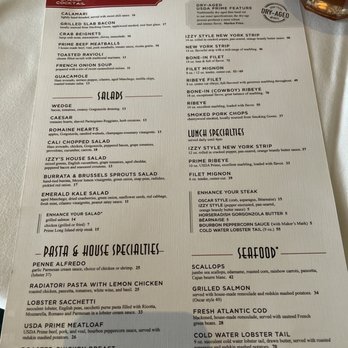 Harry & Izzy's - The menu also includes sandwiches, pizza and sliders! - Steakhouses Near Me - Indianapolis, Indiana